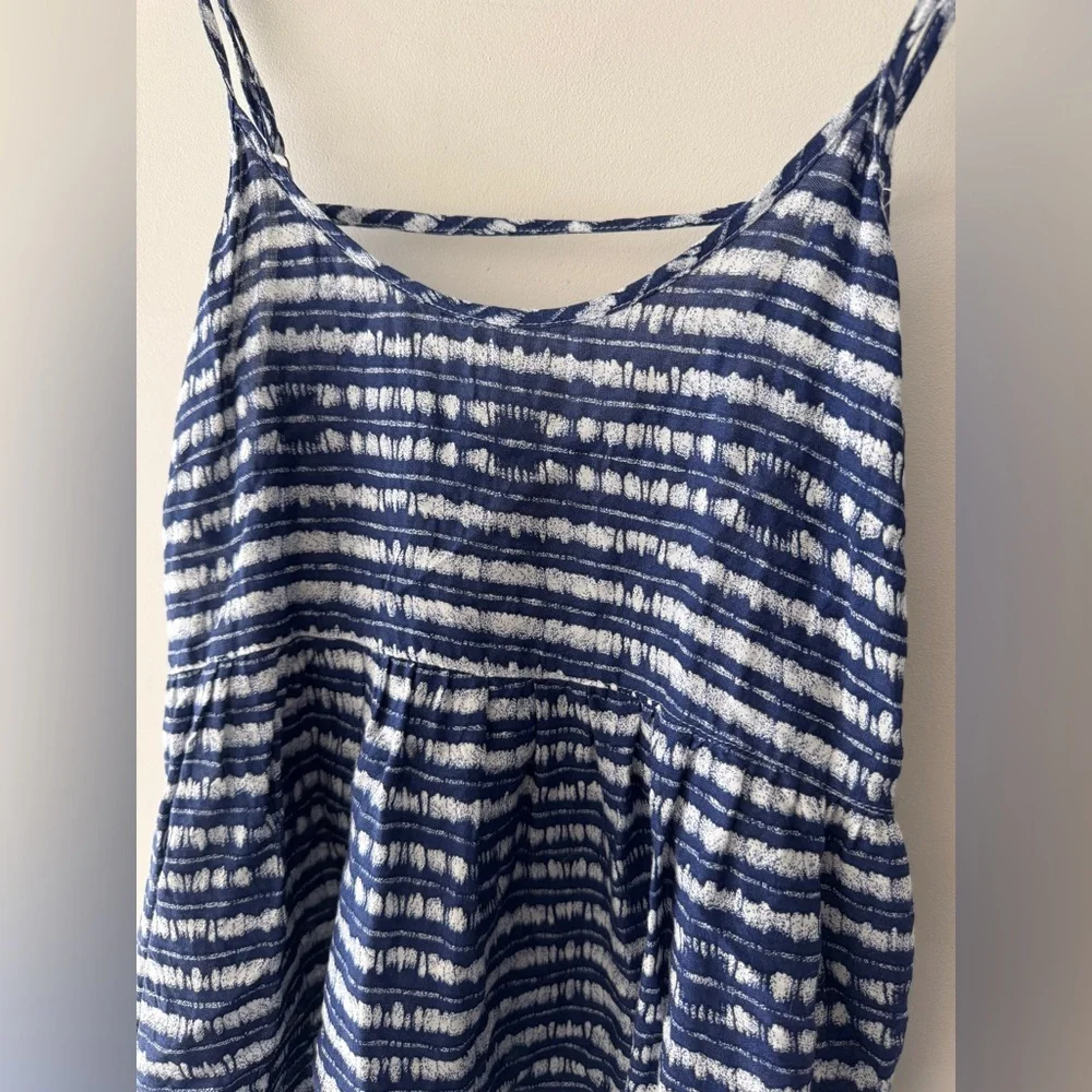 Roxy Juniors Blue‎ and White Stripe Summer Beach Dress Cover Up